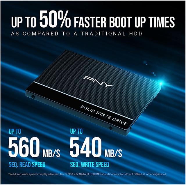 Alt view image 7 of 8 - PNY CS900 2.5" 4TB SATA III 3D NAND Internal Solid State Drive (SSD) SSD7CS900-4TB-RB
