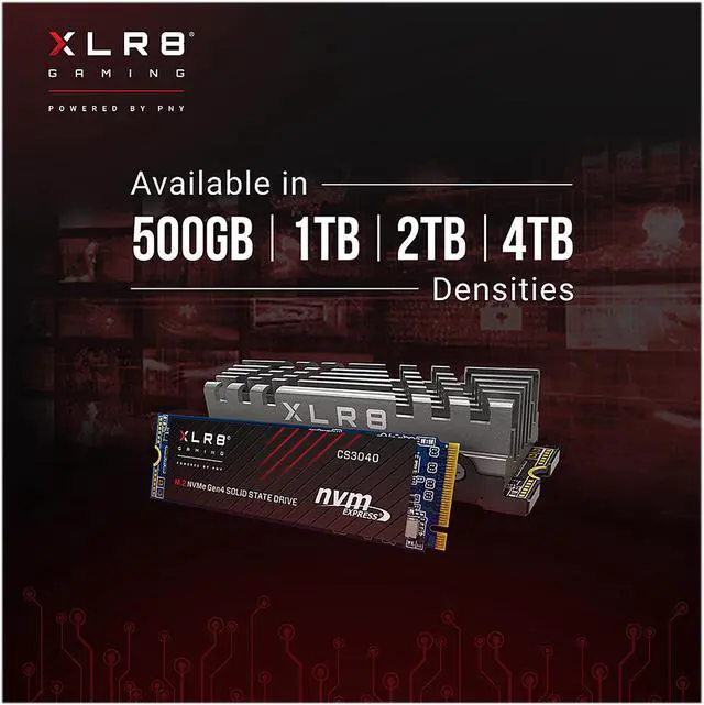 Alt view image 7 of 8 - PNY XLR8 CS3040 M.2 2280 4TB PCI-Express 4.0 x4, NVMe 1.3 3D NAND Internal Solid State Drive (SSD) M280CS3040-4TB-RB