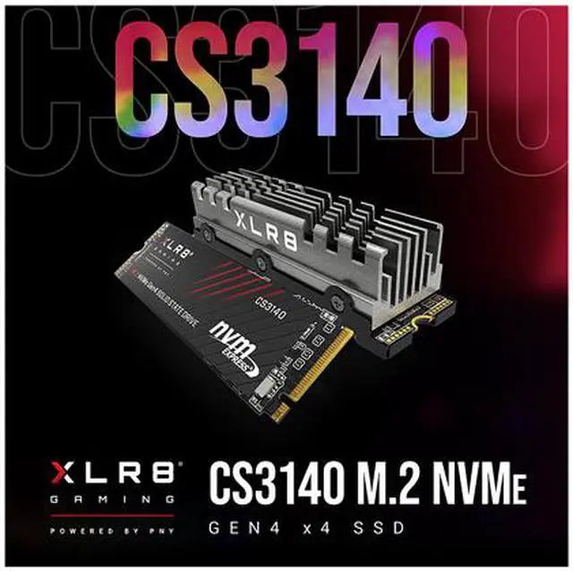 Alt view image 3 of 8 - PNY XLR8 CS3140 M.2 2280 4TB PCI-Express 4.0 x4, NVMe 1.4 3D NAND Internal Solid State Drive (SSD) M280CS3140-4TB-RB