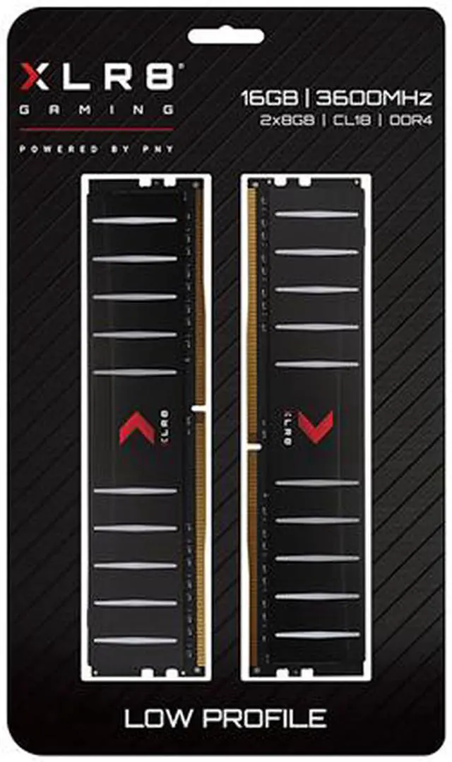 Alt view image 9 of 9 - pny xlr8 gaming 32gb (2x16gb) ddr4 dram 3200mhz (pc4-25600) cl16 1.35v low profile dual channel desktop (dimm) memory kit - md32gk2d4320016lp