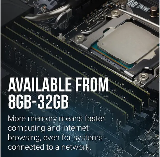 Alt view image 4 of 7 - PNY 16GB 288-Pin PC RAM DDR4 3200 (PC4 25600) Desktop Memory Model MD16GSD43200-TB