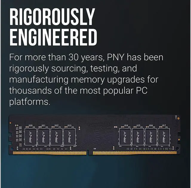 Alt view image 6 of 7 - PNY 16GB 288-Pin PC RAM DDR4 3200 (PC4 25600) Desktop Memory Model MD16GSD43200-TB