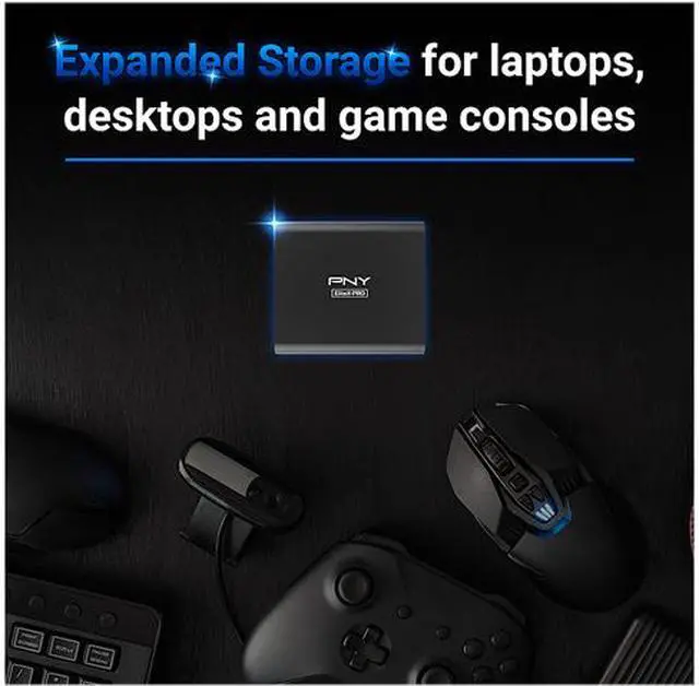 Alt view image 5 of 9 - PNY EliteX-Pro 500GB USB 3.2 Gen 2x2 Type-C Portable Solid State Drive (SSD)