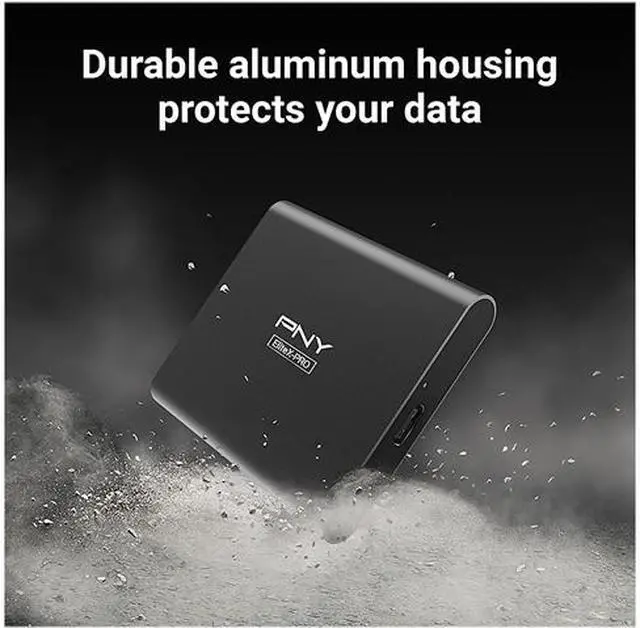 Alt view image 7 of 9 - PNY EliteX-Pro 500GB USB 3.2 Gen 2x2 Type-C Portable Solid State Drive (SSD)