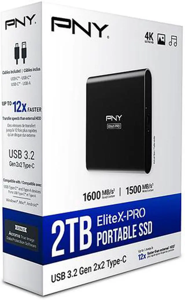 Alt view image 9 of 9 - PNY EliteX-Pro 2TB USB 3.2 Gen 2x2 Type-C Portable Solid State Drive (SSD)