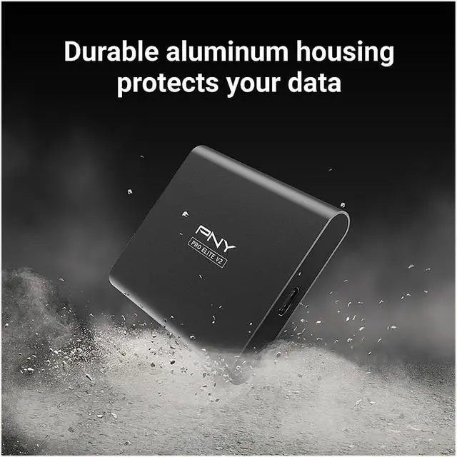 Alt view image 4 of 9 - PNY Pro Elite V2 1TB USB 3.2 Gen 2x1 Type-C Portable Solid State Drive (SSD)