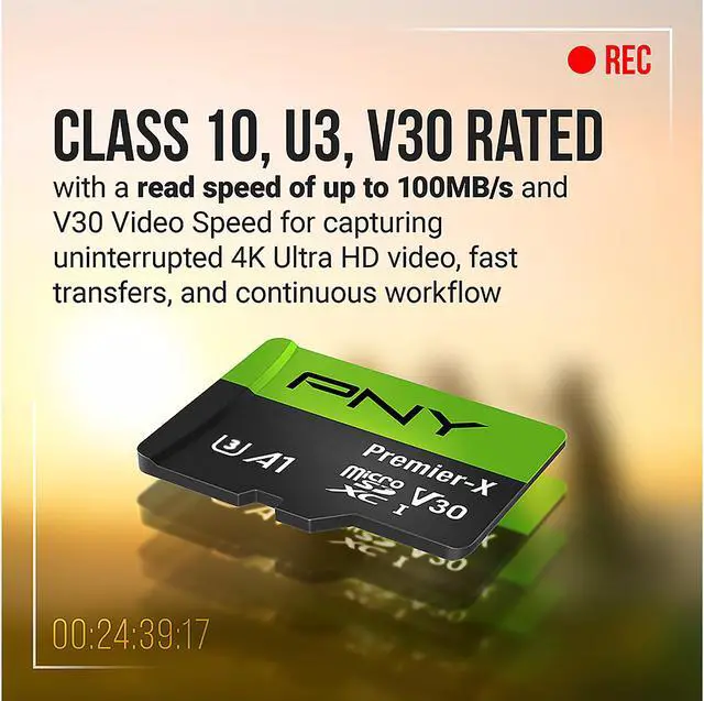 Alt view image 4 of 7 - PNY Premier 128GB microSDXC Flash Card Model P-SDU128V31100PX-GE