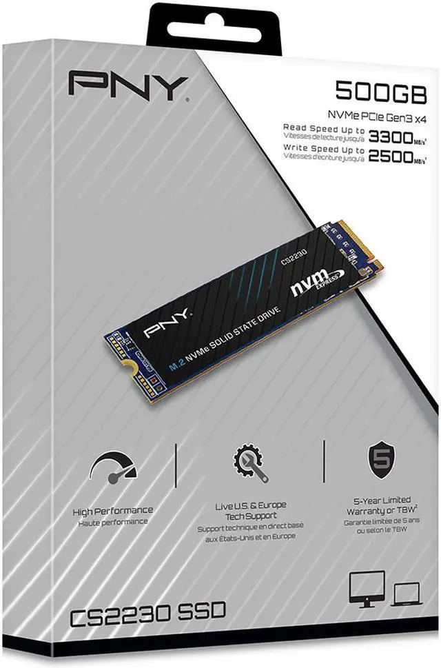 Alt view image 7 of 7 - PNY CS2230 M.2 2280 500GB PCI-Express 3.0 x4 3D NAND Internal Solid State Drive (SSD) M280CS2230-500-RB