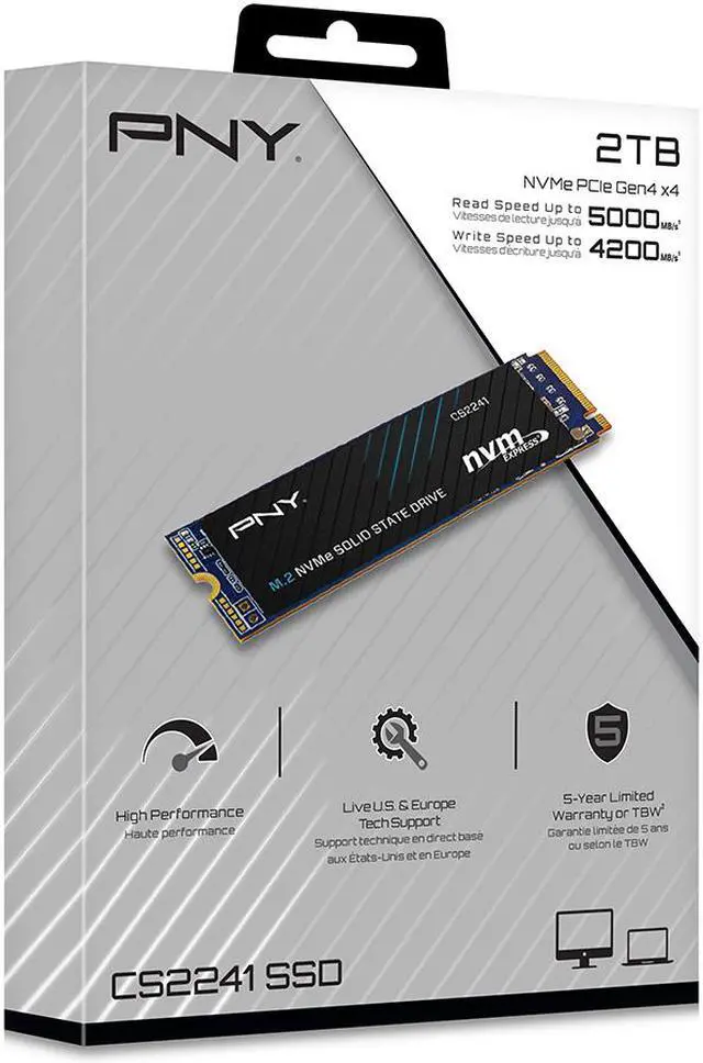 Alt view image 7 of 7 - PNY CS2241 M.2 2280 2TB PCI-Express 4.0 x4 3D NAND Internal Solid State Drive (SSD) M280CS2241-2TB-RB