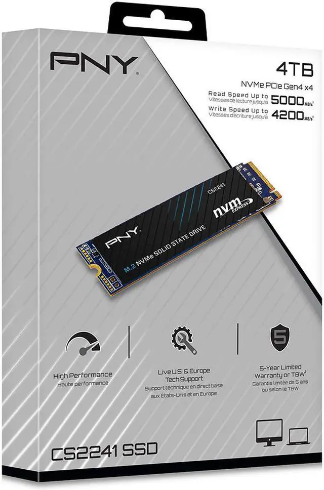 Alt view image 7 of 7 - PNY CS2241 M.2 2280 4TB PCI-Express 4.0 x4 3D NAND Internal Solid State Drive (SSD) M280CS2241-4TB-RB