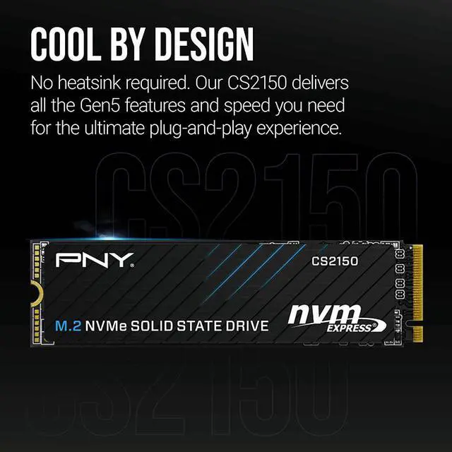 Alt view image 7 of 9 - PNY CS2150 M.2 2280 1TB PCI-Express 5.0 x4 3D NAND Internal Solid State Drive (SSD) M280CS2150-1TB-TB