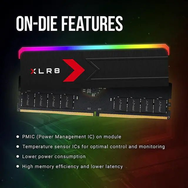 Alt view image 5 of 7 - PNY Epic-X 32GB (2 x 16GB) DDR5 6400 (PC5 51200) Desktop Memory Model MD32GK2D5640036XRGB