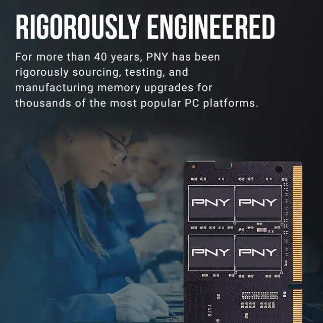 Alt view image 6 of 7 - PNY 32GB 260-Pin DDR4 SO-DIMM DDR4 3200 (PC4 25600) Memory (Notebook Memory) Model MN32GSD43200-TB