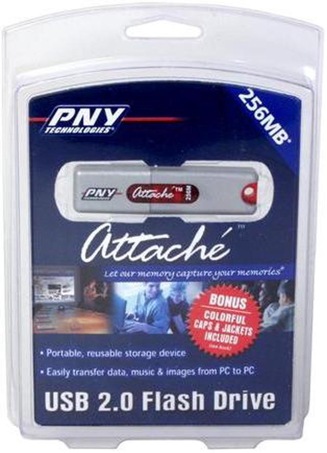Main image of PNY Attache 256MB Flash Drive (USB2.0 Portable) P-FD256U20-RF