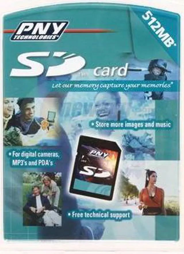 Main image of PNY 512MB Secure Digital (SD) Flash Card Model P-SD512-RF3