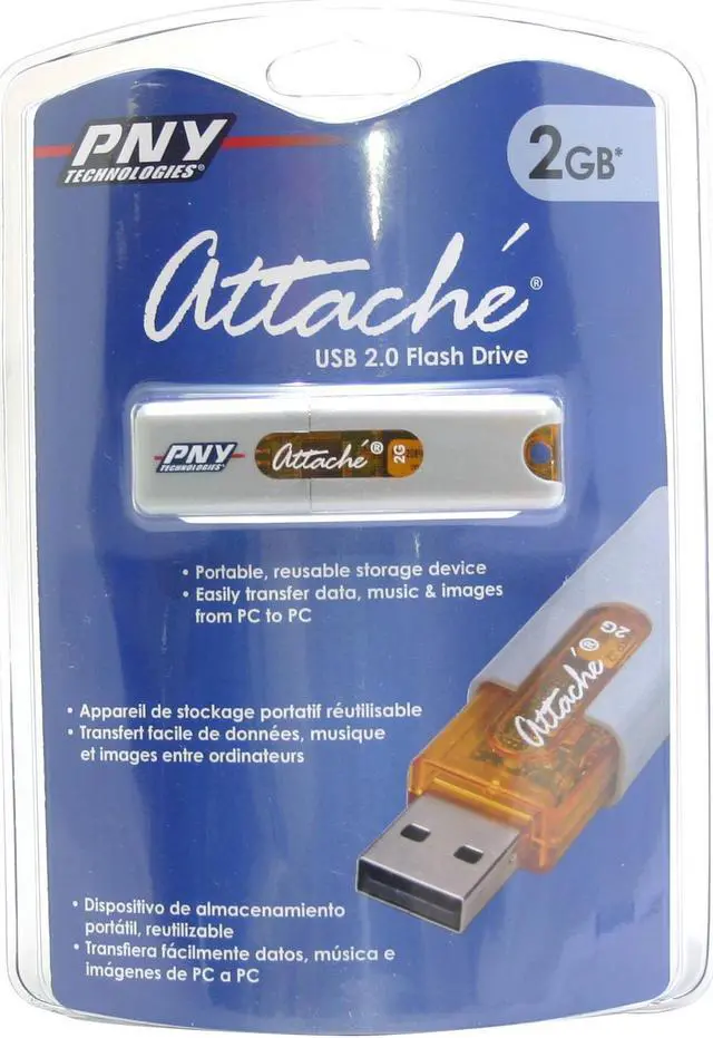 Alt view image 4 of 4 - PNY Attaché 2GB Flash Drive (USB2.0 Portable) P-FD02GU20-RF