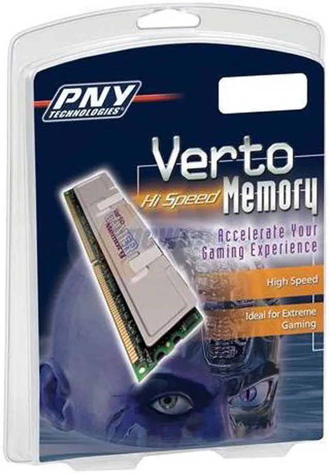 Alt view image 2 of 2 - PNY VERTO 1GB (2 x 512MB) DDR2 667 (PC2 5300) Dual Channel Kit Desktop Memory Model D21GX53GMR