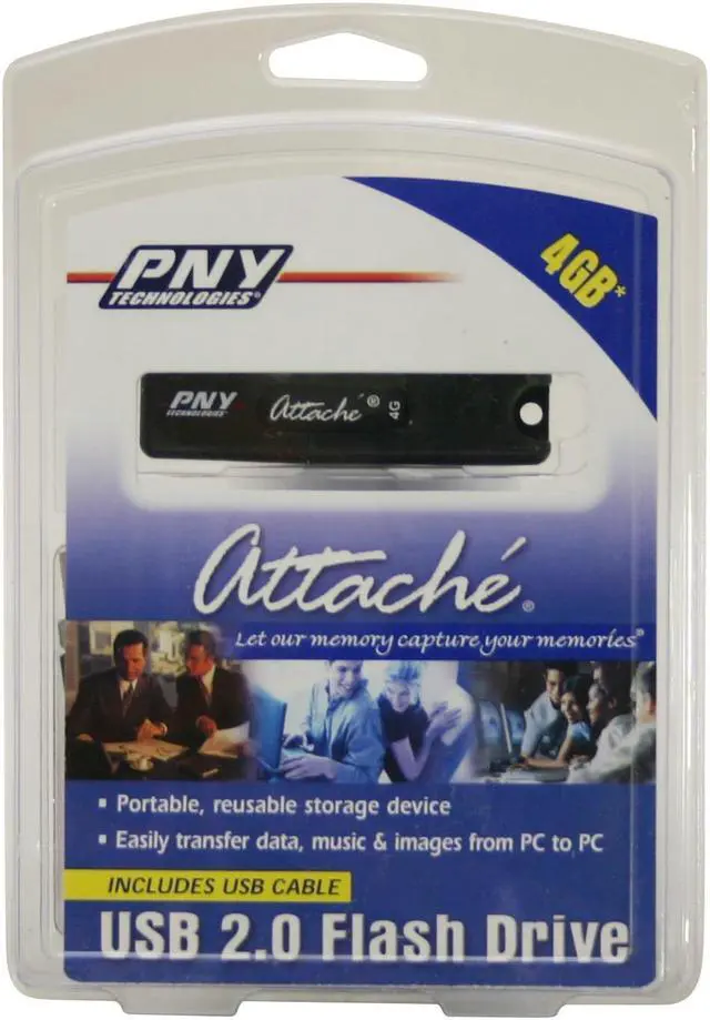 Alt view image 4 of 4 - PNY Attache 4GB Flash Drive (USB2.0 Portable) P-FD4GBHSP-FS