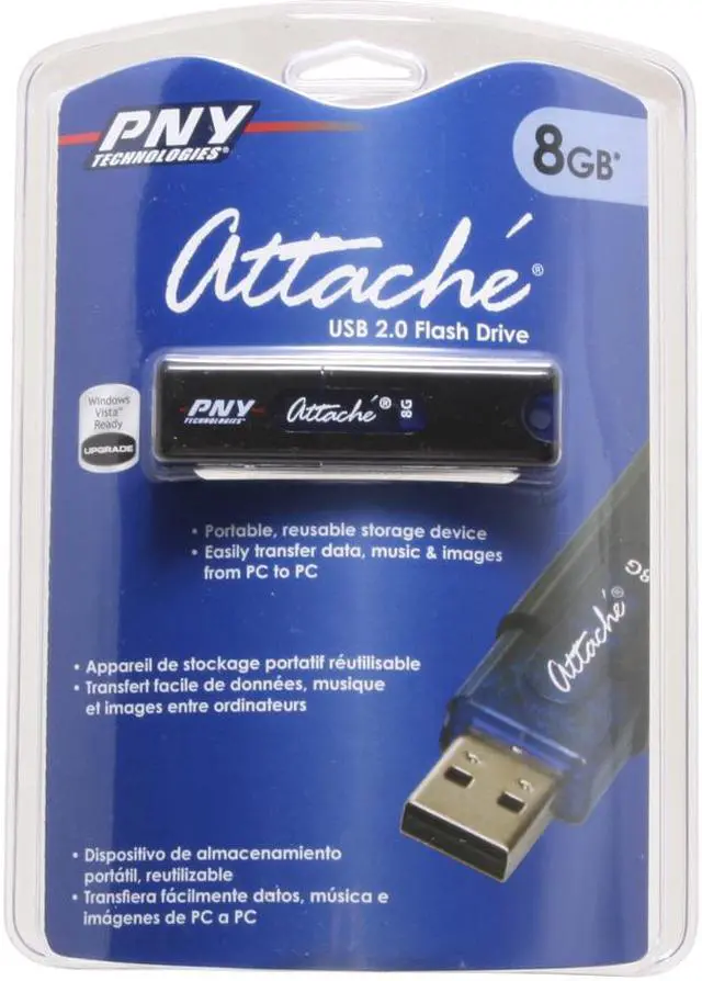 Alt view image 2 of 2 - PNY 8GB Flash Drive (USB2.0 Portable) P-FD08GU20-RF
