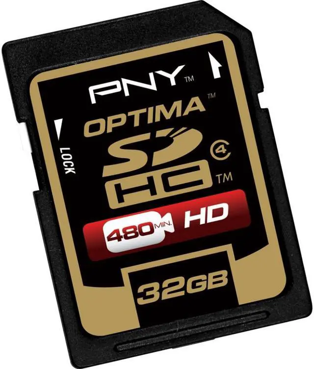 Main image of PNY Optima 32GB Secure Digital High-Capacity (SDHC) Flash Card Model P-SDH32G4-EF/S2