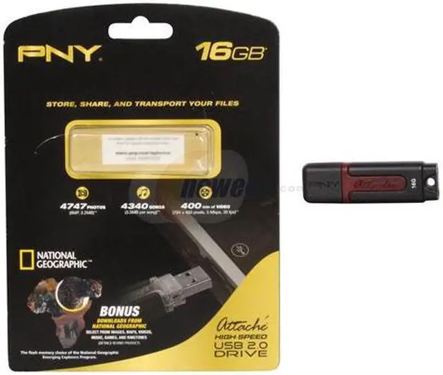 Alt view image 5 of 5 - PNY Attaché 16GB Flash Drive (USB2.0 Portable) P-FD16GATT2-EF