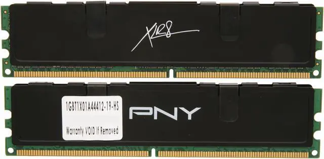 Alt view image 2 of 3 - PNY XLR8 2GB (2 x 1GB) DDR2 800 (PC2 6400) Dual Channel Kit Desktop Memory Model MD2048KD2-800-X4