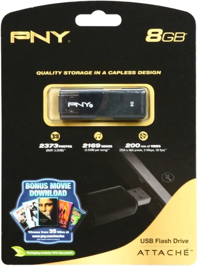Alt view image 5 of 5 - PNY Attache 8GB USB 2.0 Flash Drive P-FD8GBATT-03-GE
