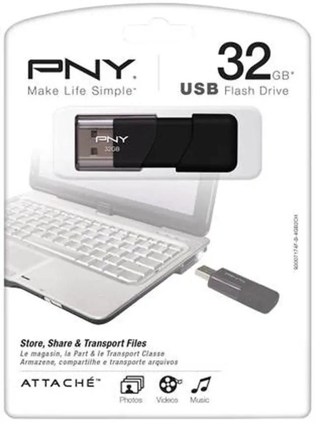 Alt view image 4 of 5 - PNY 32GB Attache USB 2.0 Flash Drive (P-FD32GATT03-GE)