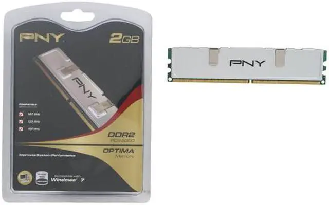 Alt view image 3 of 3 - PNY Optima 2GB DDR2 667 (PC2 5300) Desktop Memory Model MD2048SD2-667-HS