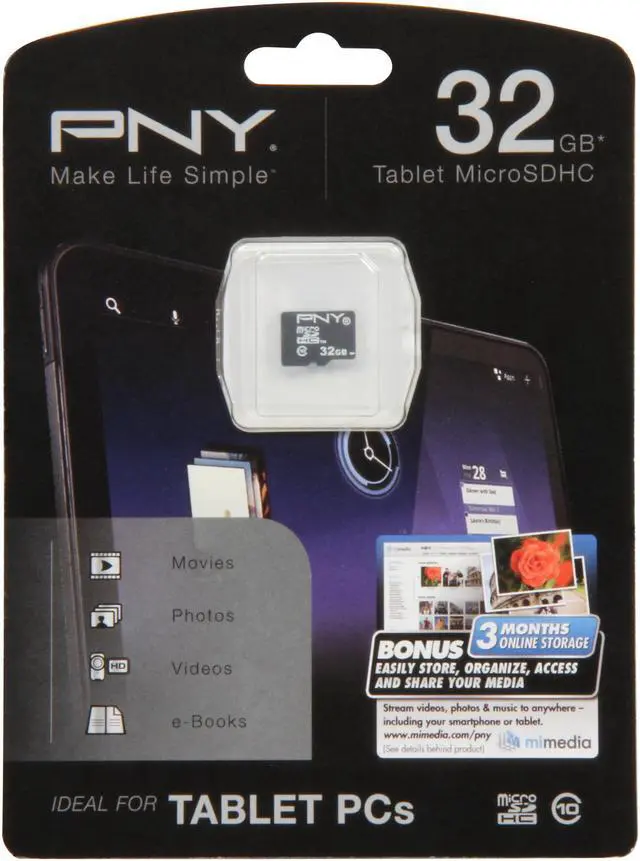 Alt view image 4 of 4 - PNY 32GB microSDHC Flash Card for Tablet PCs Model P-SDU32G10TEFM1