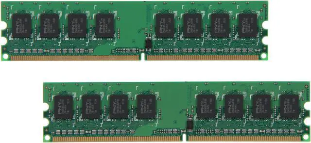 Main image of PNY 4GB (2 x 2GB) DDR2 800 (PC2 6400) Desktop Memory Model MD4096KD2-800-V2