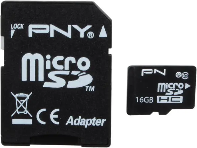 Main image of PNY 16GB microSDHC Flash Card Model P-SDU16G10-GE