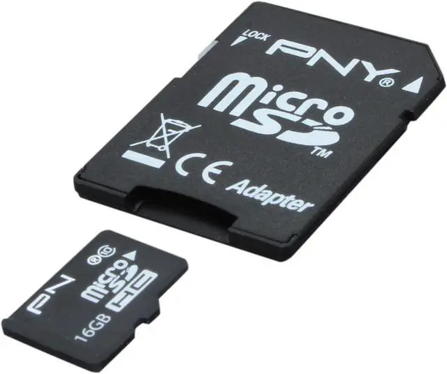 Alt view image 2 of 5 - PNY 16GB microSDHC Flash Card Model P-SDU16G10-GE
