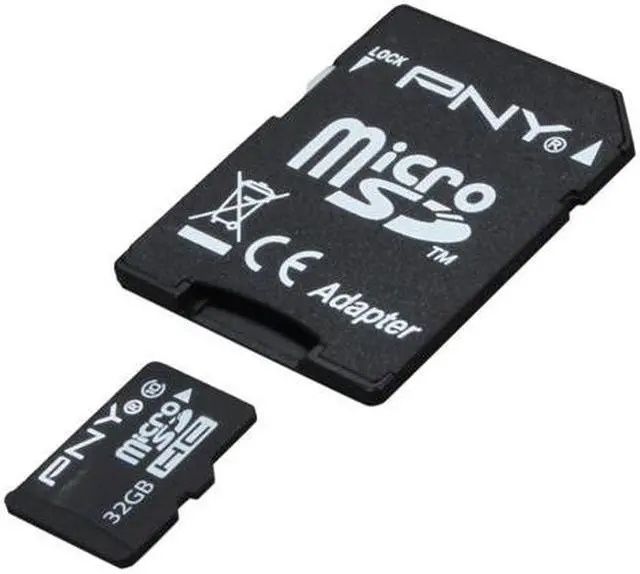 Alt view image 2 of 5 - PNY 32GB microSDHC Flash Card Model P-SDU32G10-GE