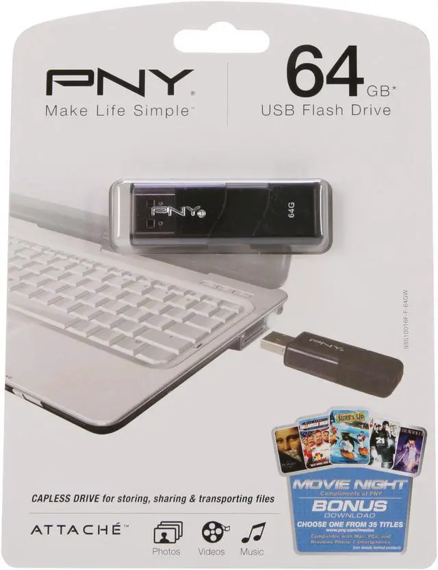 Alt view image 5 of 5 - PNY 64GB USB 2.0 Flash Drive P-FD64GATT03-EF