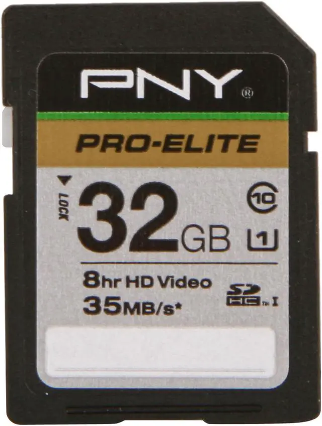 Main image of PNY 32GB Secure Digital High-Capacity (SDHC) Flash Card Model P-SDH32U1-GES3