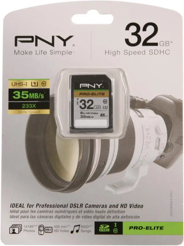 Alt view image 4 of 4 - PNY 32GB Secure Digital High-Capacity (SDHC) Flash Card Model P-SDH32U1-GES3