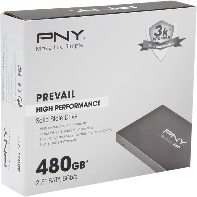 Main image of PNY Prevail 2.5" 480GB SATA III Internal Solid State Drive (SSD) SSD9SC480GCDA-PB