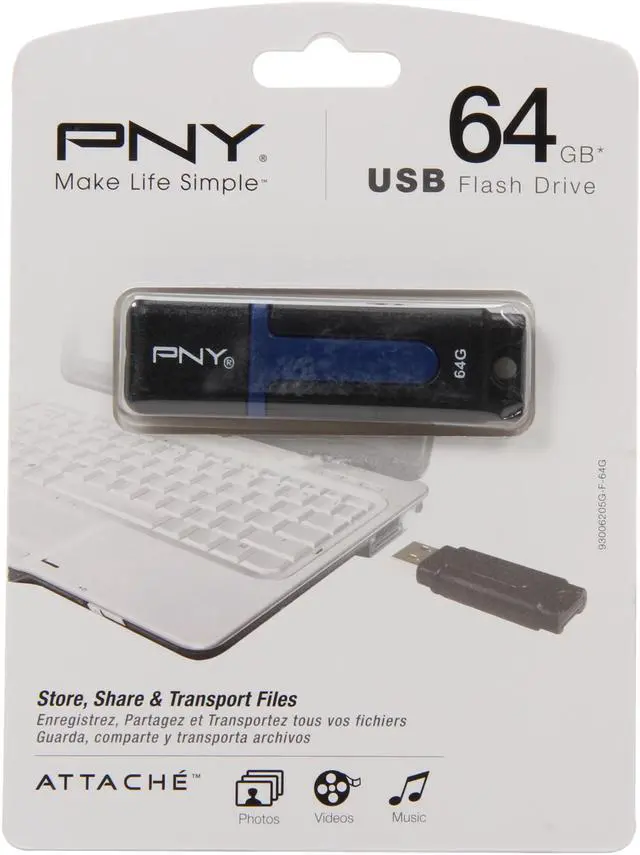 Alt view image 5 of 5 - PNY Attaché 2 64GB USB 2.0 Flash Drive P-FD64GATT2-GE