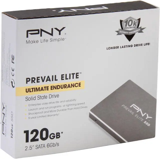 Main image of PNY Prevail Elite 2.5" 120GB SATA III Internal Solid State Drive (SSD) 10K Endurance SSD9SC120GEDA-PB