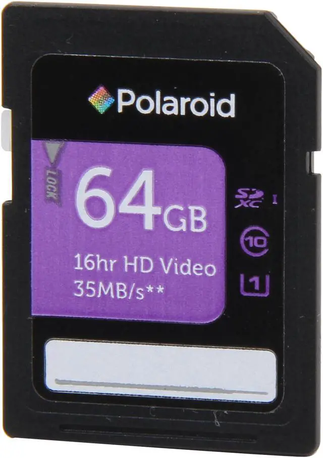 Main image of PNY Polaroid 64GB Secure Digital Extended Capacity (SDXC) Flash Card Model P-SDX64G10-GEPOL