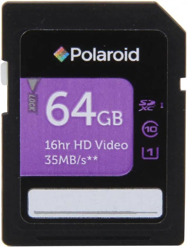 Alt view image 2 of 5 - PNY Polaroid 64GB Secure Digital Extended Capacity (SDXC) Flash Card Model P-SDX64G10-GEPOL