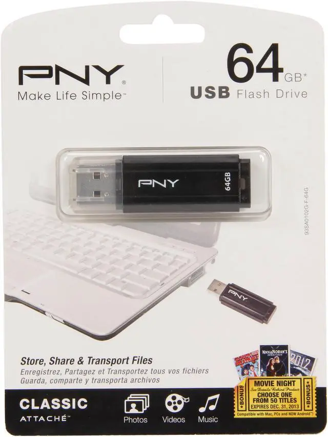 Alt view image 5 of 5 - PNY 64GB Classic Attache USB 2.0 Flash Drive P-FD64GCLCAP-GES3