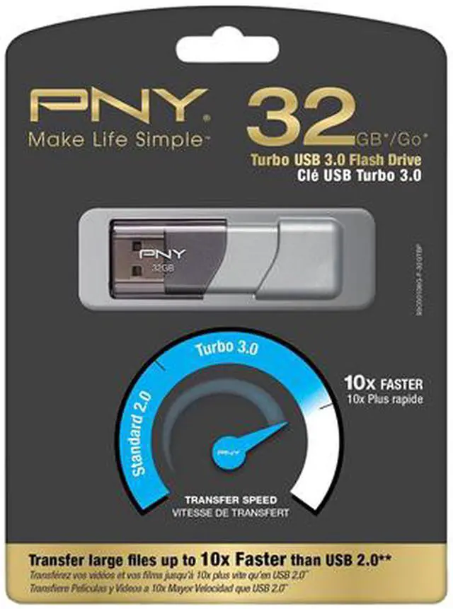 Alt view image 4 of 4 - PNY 32GB Elite Turbo Attache 3 USB 3.0 Flash Drive (P-FD32GTBOP-GE)