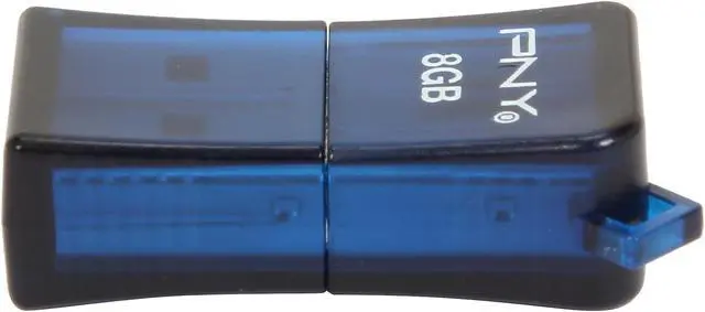 Alt view image 2 of 4 - PNY 8GB Micro Sleek USB 2.0 Flash Drive P-FDU8GX3SLK-GE