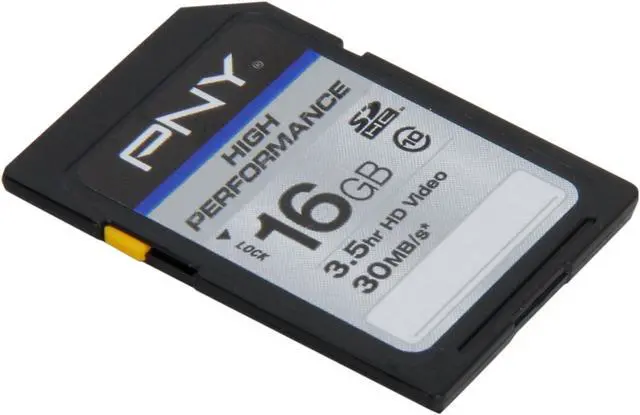 Alt view image 2 of 4 - PNY 16GB Secure Digital High-Capacity (SDHC) Flash Card Model P-SDH16G10H-GE