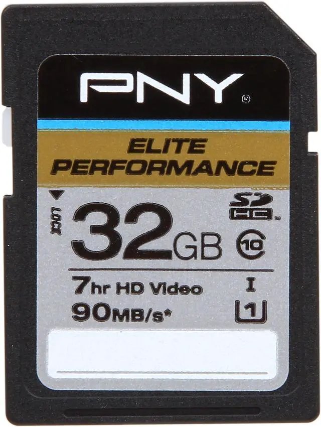 Main image of PNY Elite Performance 32GB Secure Digital High-Capacity (SDHC) Flash Card Model P-SDH32U1H-GE