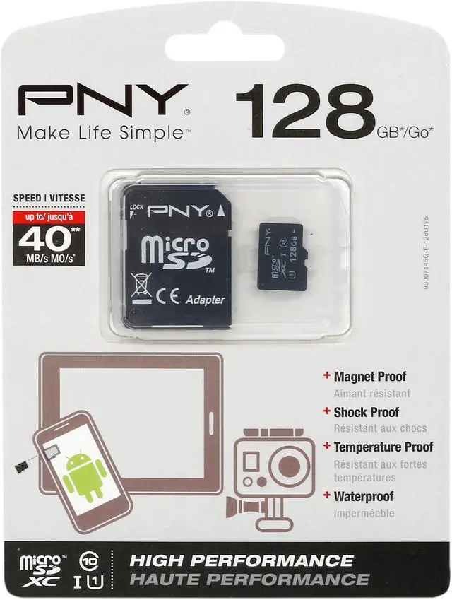 Alt view image 4 of 4 - PNY 128GB microSDXC High Performance 128GB High Speed MicroSDXC Model P-SDUX128U1-GE