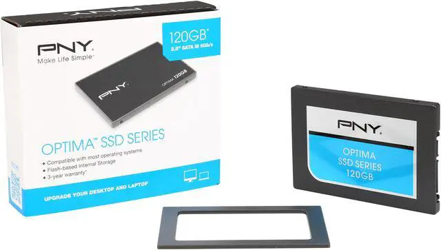 Alt view image 5 of 5 - PNY SSD7SC120GOPT-RB 2.5" 120GB ATA 6Gb/s (SATA III) NAND Internal / External Solid State Drive (SSD)