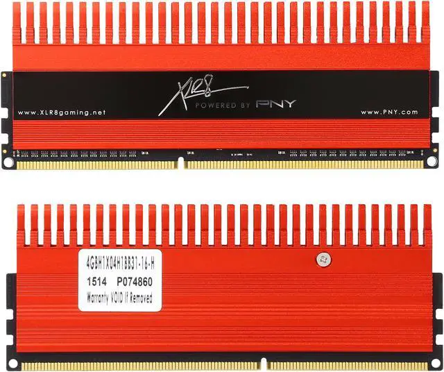 Alt view image 2 of 3 - PNY 8GB (2 x 4GB) DDR3 2133 (PC3 17000) Desktop Memory Model MD8192KD3-2133-R-X10-Z